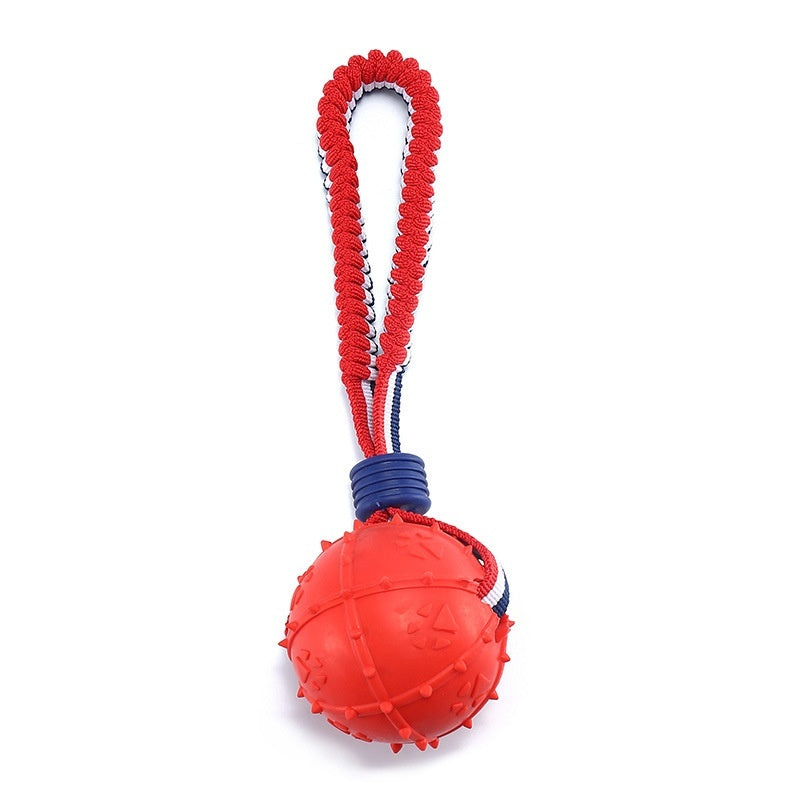 Interactive Dog Toy Ball with Rope