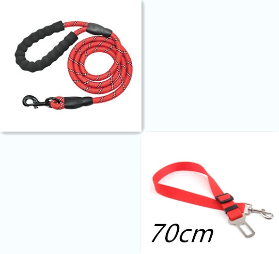 Reflective Nylon Dog Leash – Durable Rope for Small, Medium & Large Dogs, Perfect for Walking & Training