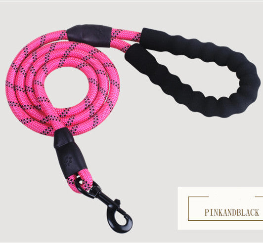 Reflective Nylon Dog Leash – Durable Rope for Small, Medium & Large Dogs, Perfect for Walking & Training