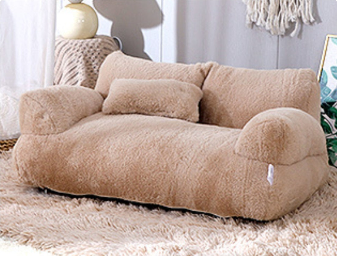 Luxury Plush Dog Bed – Winter Warm Nest Sofa for Small to Medium Pets