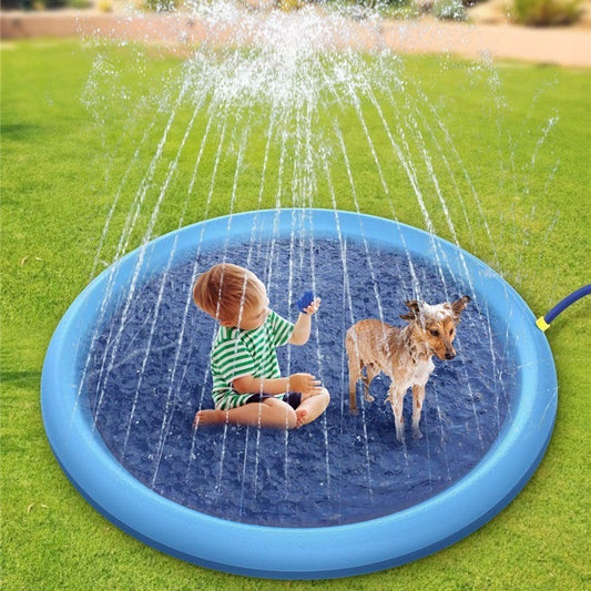 Non-Slip Splash Pad For Pet Dog Pool Summer Outdoor Water Toys Fun Backyard Fountain Play Mat