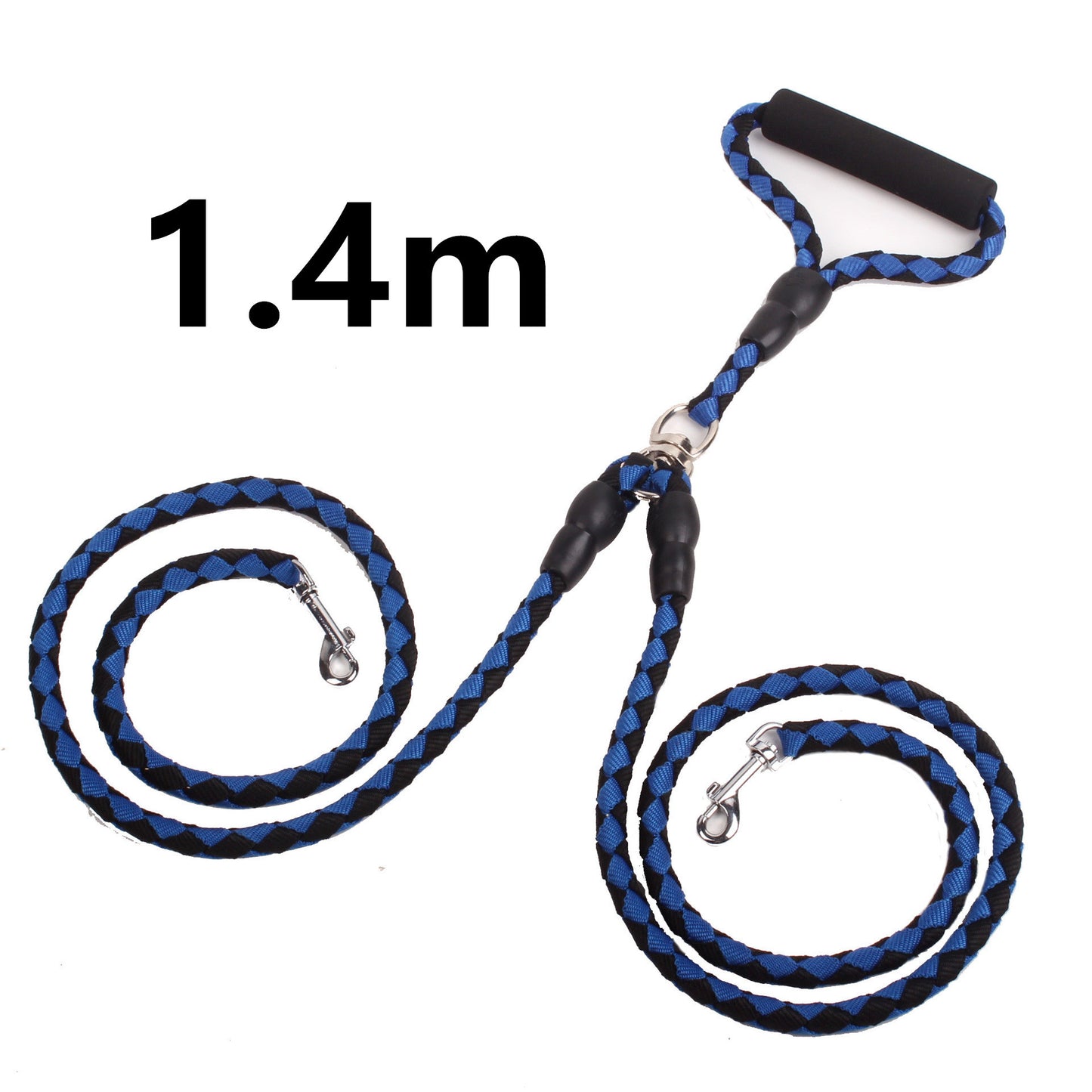 Double-Ended Dog Leash for Walking - 2-in-1 Traction Rope and Collar for Pets