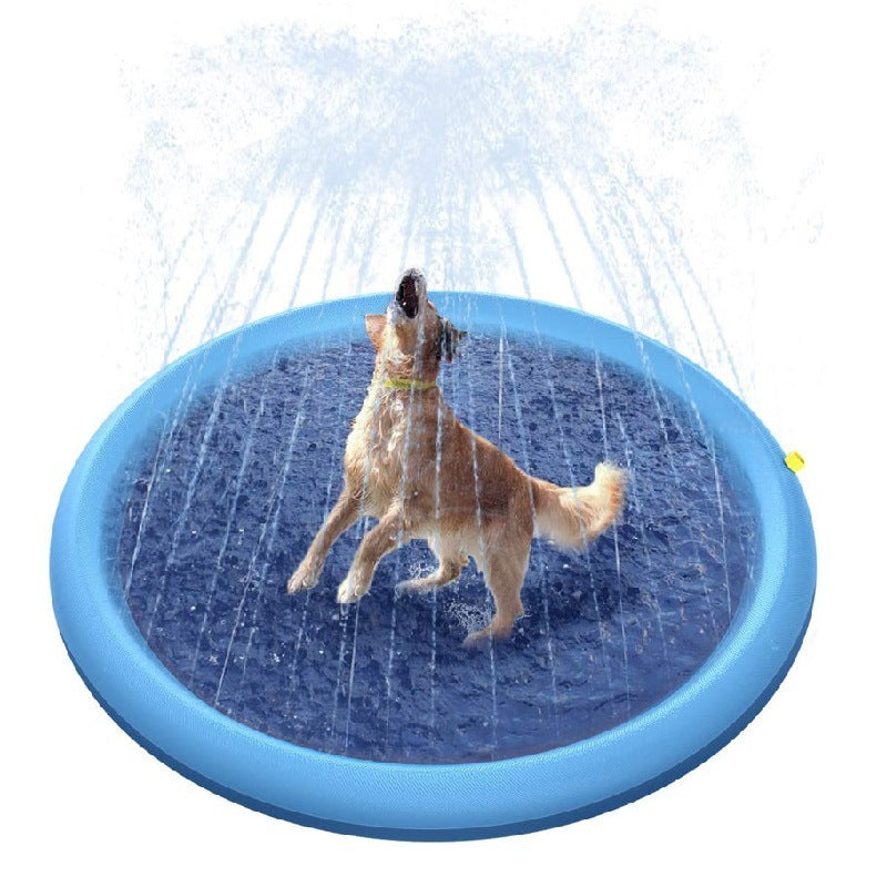 Non-Slip Splash Pad For Pet Dog Pool Summer Outdoor Water Toys Fun Backyard Fountain Play Mat