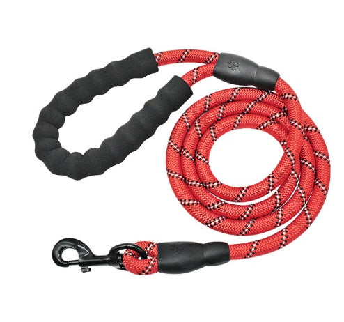 Reflective Nylon Dog Leash – Durable Rope for Small, Medium & Large Dogs, Perfect for Walking & Training