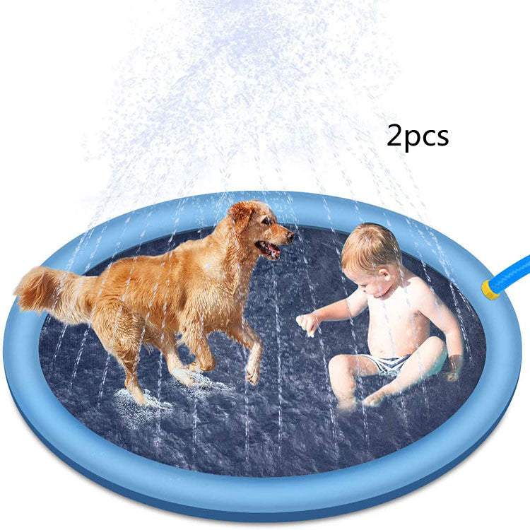 Non-Slip Splash Pad For Pet Dog Pool Summer Outdoor Water Toys Fun Backyard Fountain Play Mat