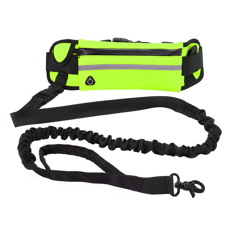 Hands-Free Dog Leash & Training Belt – Shock-Absorbing, Phone Pocket & Water Holder for Large Dogs (Up to 180lbs)