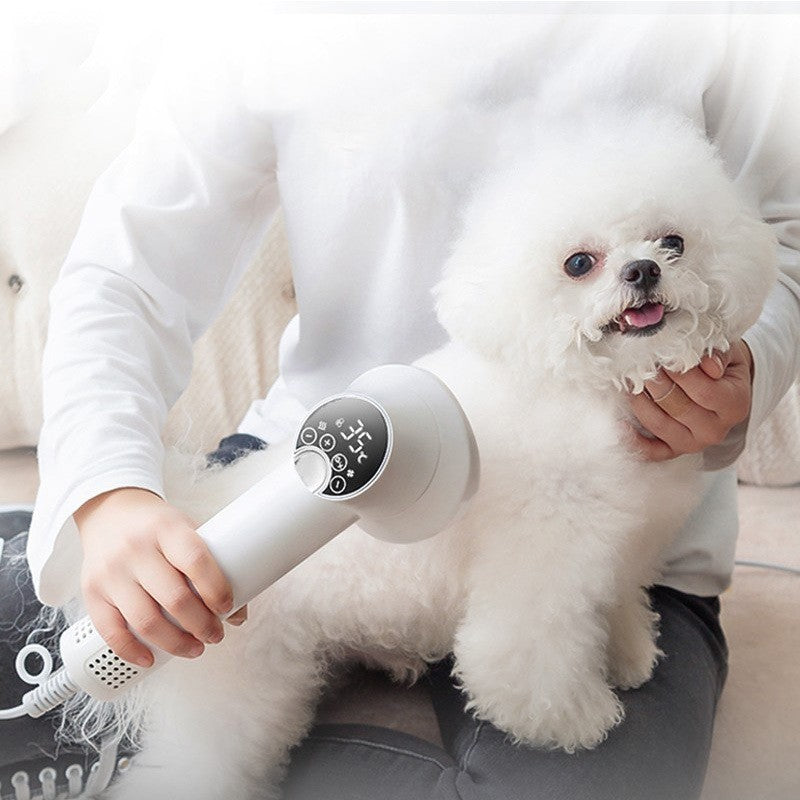 Smart Pet Hair Dryer & Grooming Comb – Silent, Safe Blow Dryer for Cats & Dogs