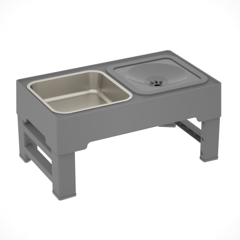 Adjustable Elevated Dog Feeding Station – Double Stainless Steel Bowls for Food & Water, Ideal for Large Dogs