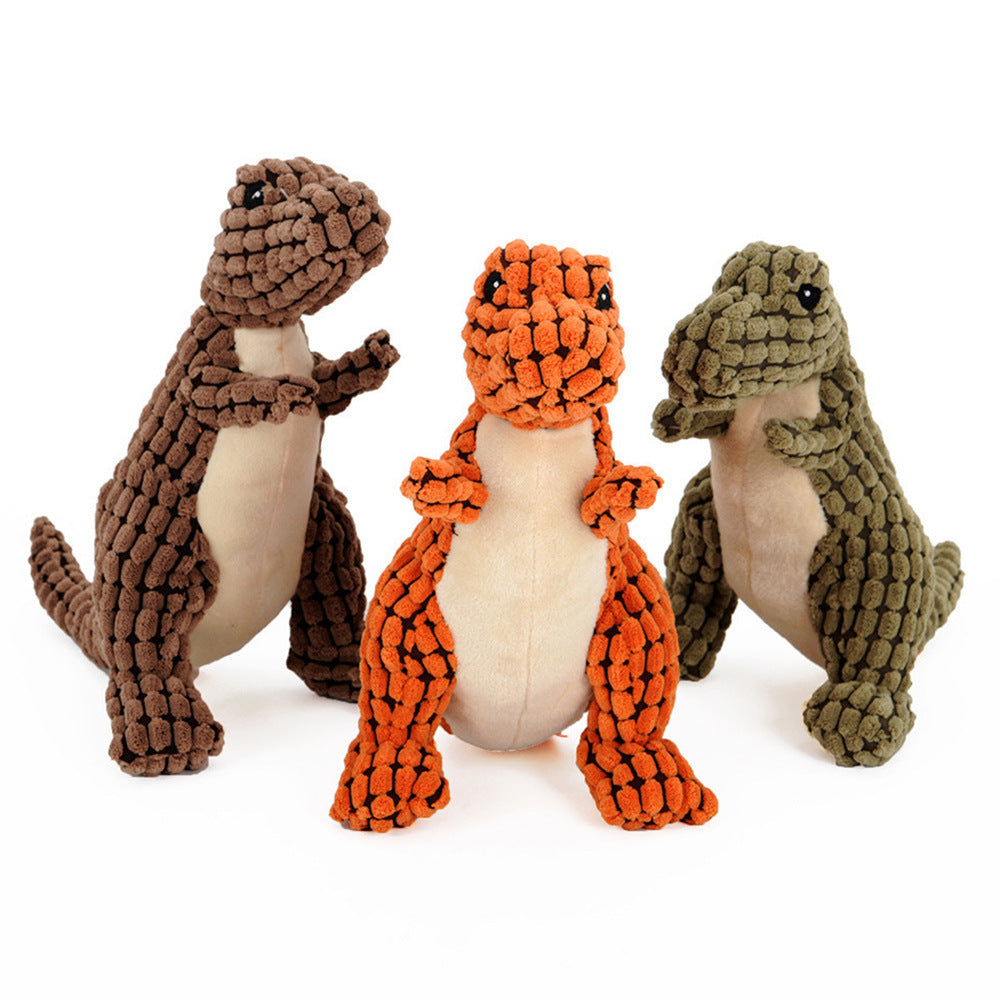 Dinosaur Dog Toy with Squeaker