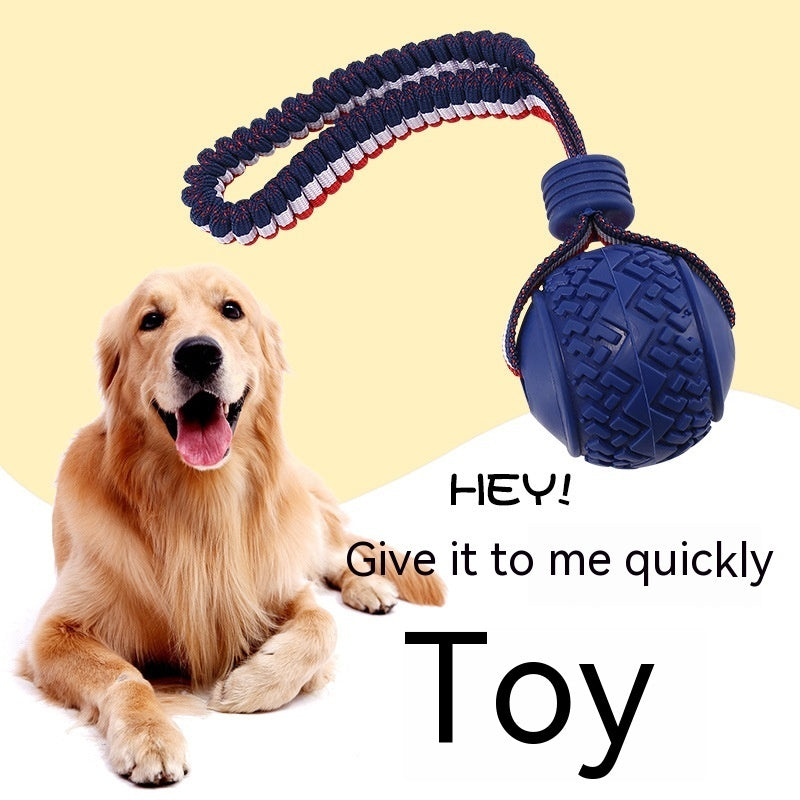 Interactive Dog Toy Ball with Rope