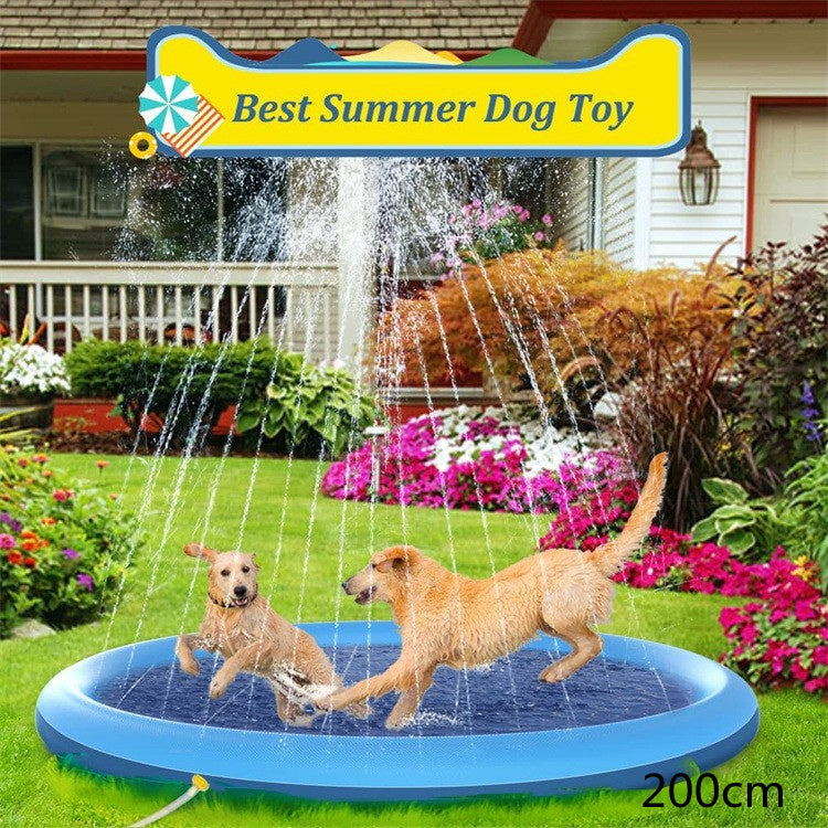 Non-Slip Splash Pad For Pet Dog Pool Summer Outdoor Water Toys Fun Backyard Fountain Play Mat