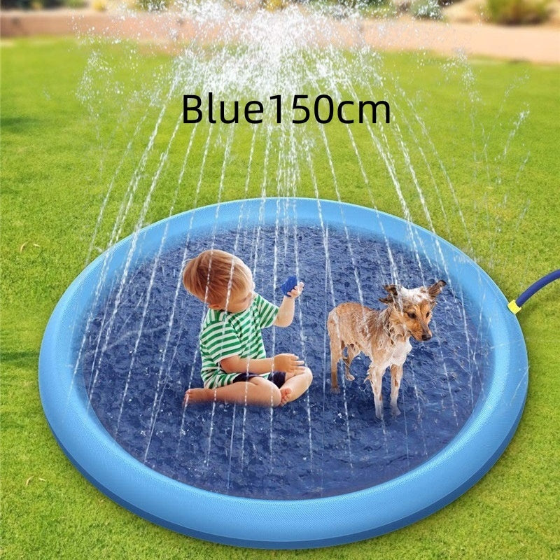 Non-Slip Splash Pad For Pet Dog Pool Summer Outdoor Water Toys Fun Backyard Fountain Play Mat