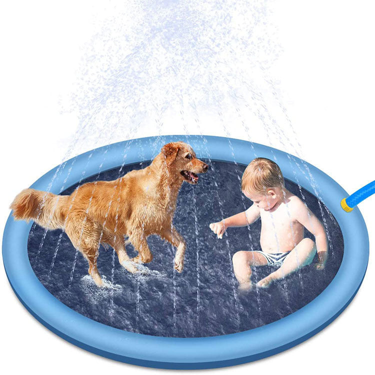 Non-Slip Splash Pad For Pet Dog Pool Summer Outdoor Water Toys Fun Backyard Fountain Play Mat