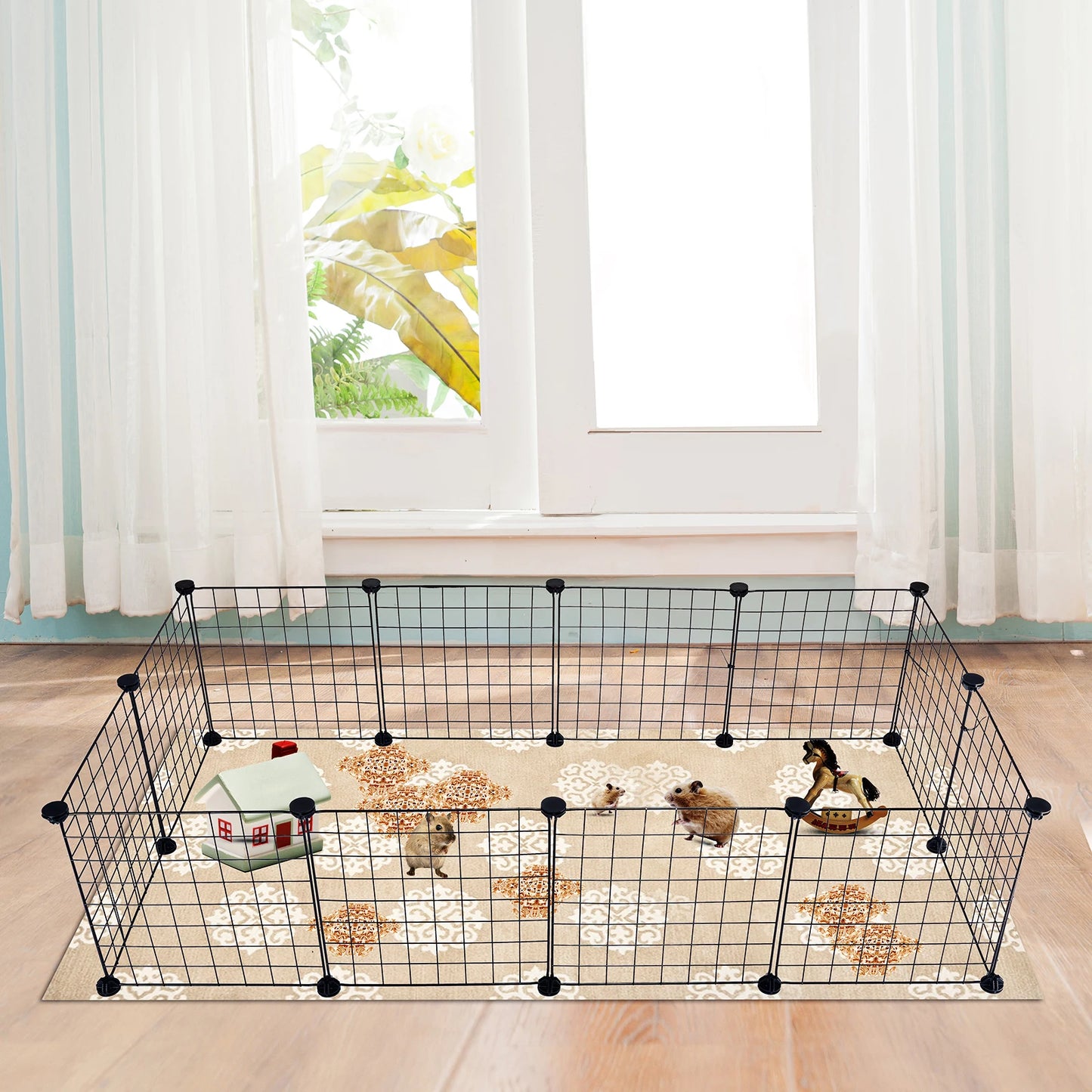 Pet Play pen Iron Fence Puppy Kennel House Exercise Training