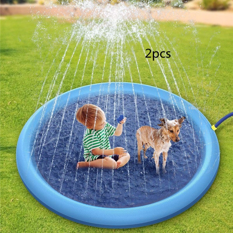 Non-Slip Splash Pad For Pet Dog Pool Summer Outdoor Water Toys Fun Backyard Fountain Play Mat