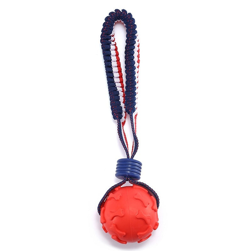 Interactive Dog Toy Ball with Rope