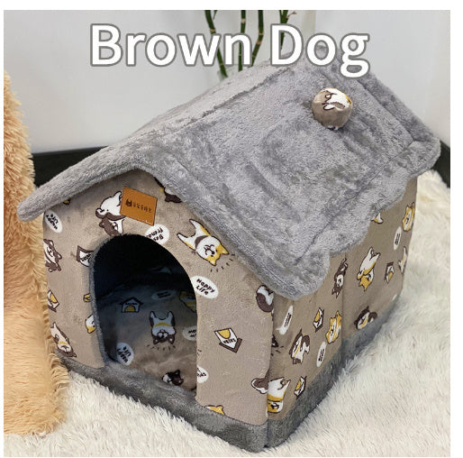 Foldable Dog House Bed