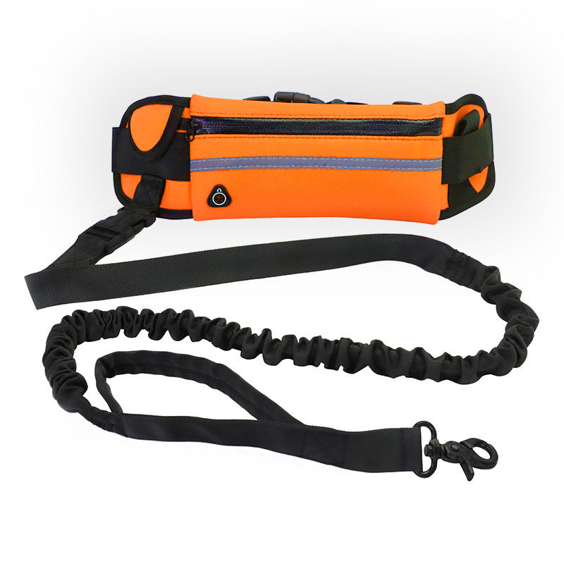 Hands-Free Dog Leash & Training Belt – Shock-Absorbing, Phone Pocket & Water Holder for Large Dogs (Up to 180lbs)