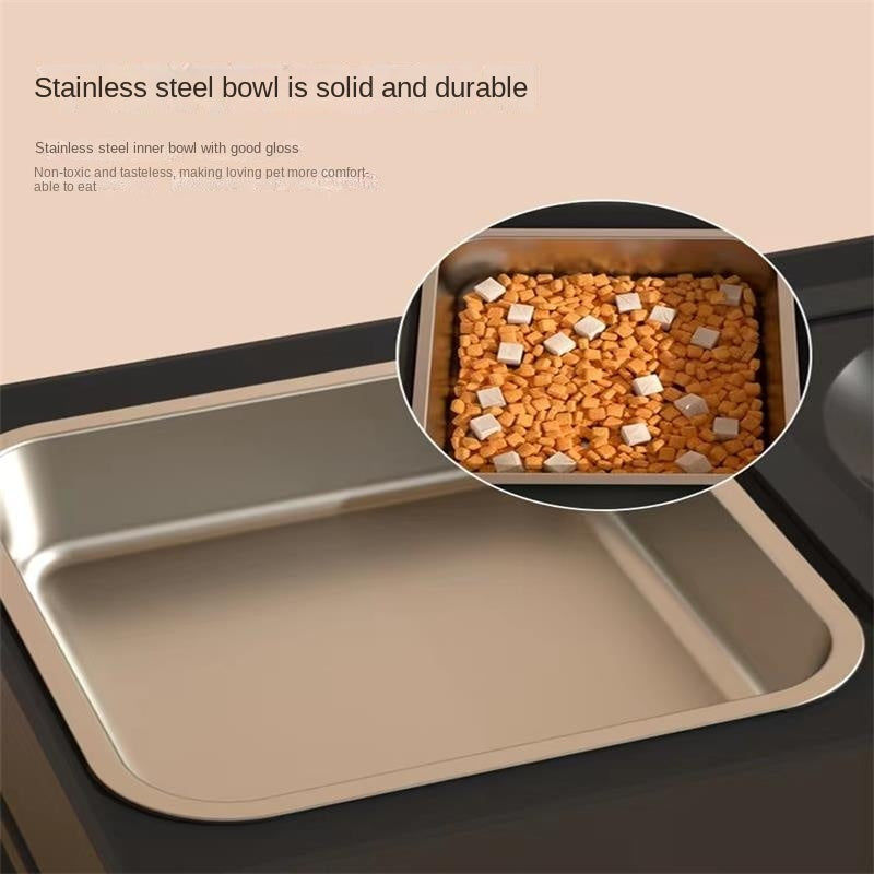 Adjustable Elevated Dog Feeding Station – Double Stainless Steel Bowls for Food & Water, Ideal for Large Dogs