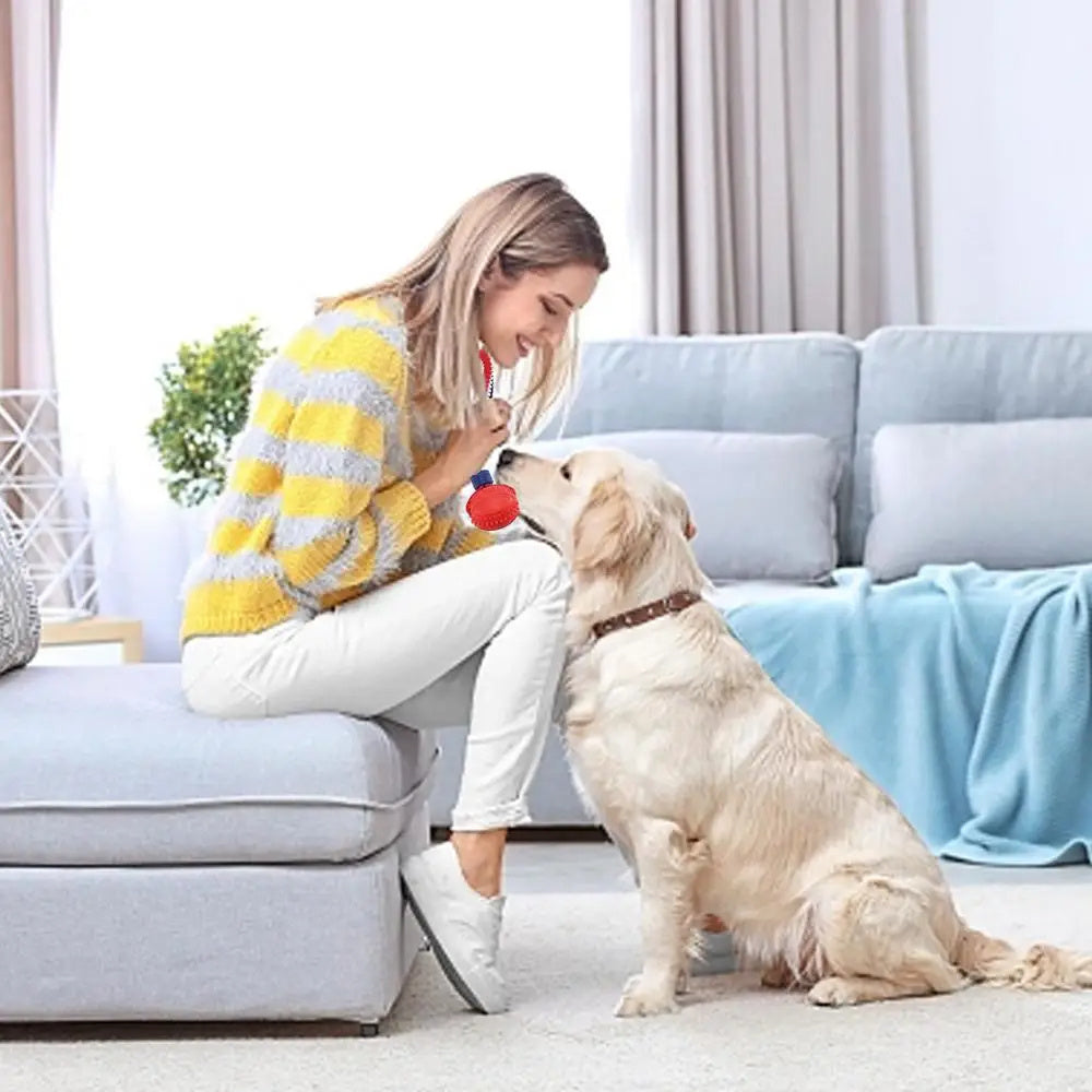 Interactive Dog Toy Ball with Rope