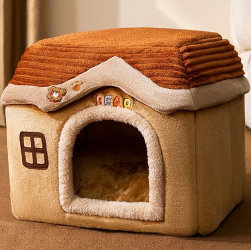 Foldable Dog House Bed