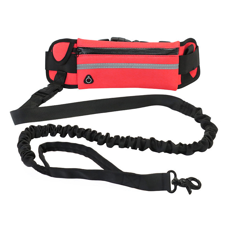 Hands-Free Dog Leash & Training Belt – Shock-Absorbing, Phone Pocket & Water Holder for Large Dogs (Up to 180lbs)